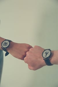 Image 5 of Handmade "Crane" Watch with Linocut Print Design