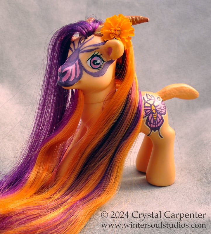 Image of Sunset Flicker the GoatPony - OOAK Custom MLP