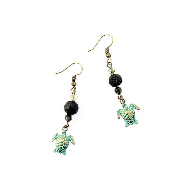 Spoon & Theory Jasper Stone Aromatherapy Diffuser Earrings 