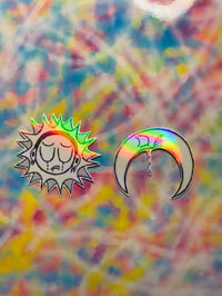 Image 2 of Sun + Moon Holographic Sticker Pack V1