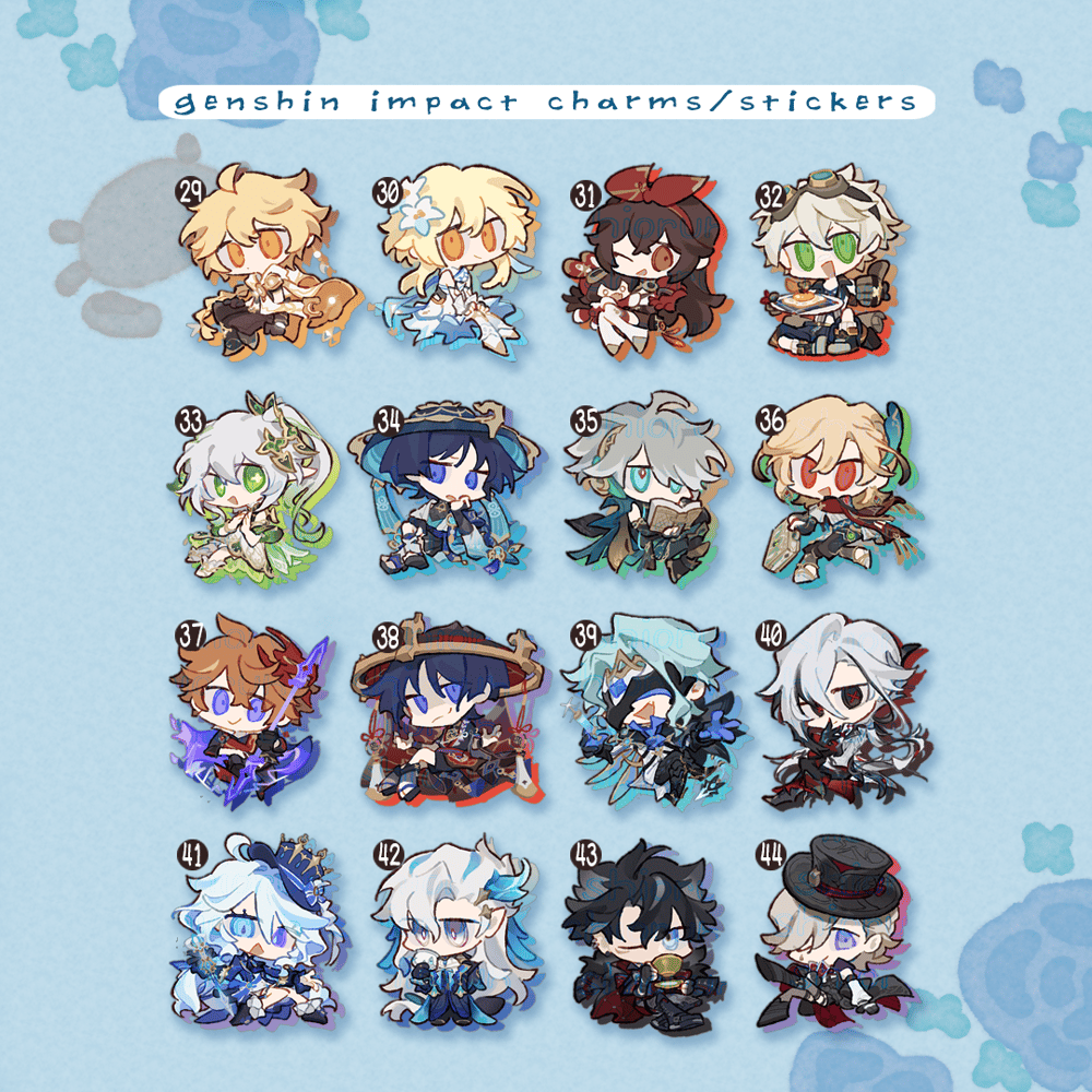 Genshin Impact Vol. 3 Charms & Stickers