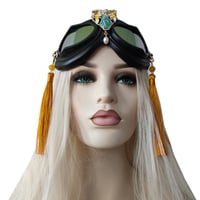 Image 4 of Rave Streampunk Burning Man Festival Girl Tassel Cyber Goth Masquerade Costume Goggles