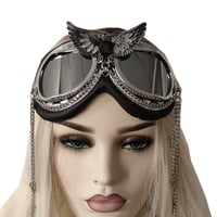 Image 2 of Rave Streampunk Burning Man Festival Eagle Cyber Goth Masquerade Costume Goggles