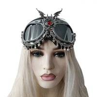 Image 1 of Rave Streampunk Burning Man Festival Devil Eye Cyber Goth Masquerade Costume Goggles