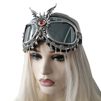 Image 3 of Rave Streampunk Burning Man Festival Devil Eye Cyber Goth Masquerade Costume Goggles