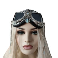 Image 1 of Rave Streampunk Burning Man Festival Chain five-pointed star Cyber Goth Masquerade Costume Goggles