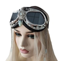 Image 3 of Rave Streampunk Burning Man Festival Chain five-pointed star Cyber Goth Masquerade Costume Goggles