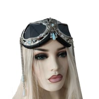 Image 5 of Rave Streampunk Burning Man Festival Chain five-pointed star Cyber Goth Masquerade Costume Goggles