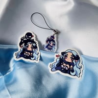 Image 1 of Silent Ghost: LiGrim Phone Charm and Stickers