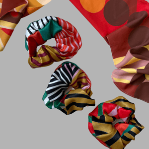 Image of Big Juicy Striped Scrunchie Red