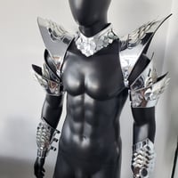 Image 1 of Burning Man Holographic Silver Dragon Scale Armor,Rave Festival Costume Armor Outfits