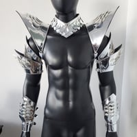 Image 2 of Burning Man Holographic Silver Dragon Scale Armor,Rave Festival Costume Armor Outfits