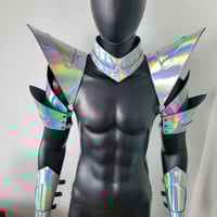 Image 2 of Burning Man Holographic Laser Silver Armor,Rave Festival Costume Armor Outfits