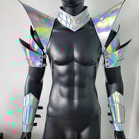 Image 1 of Burning Man Holographic Laser Silver Armor,Rave Festival Costume Armor Outfits