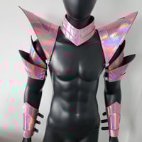 Image 3 of Burning Man Holographic Laser Pink Armor,Rave Festival Costume Armor Outfits