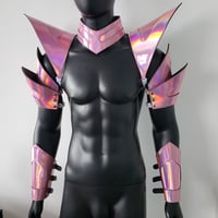Image 4 of Burning Man Holographic Laser Pink Armor,Rave Festival Costume Armor Outfits