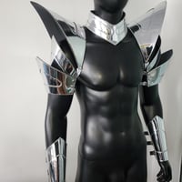 Image 2 of Burning Man Holographic Silver Armor,Rave Festival Costume Armor Outfits