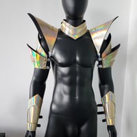 Image 1 of Burning Man Holographic Laser Gold Armor,Rave Festival Costume Armor Wear Outfits