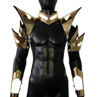 Image 1 of Burning Man Holographic Gold Edge Reflective Armor,Rave Festival Costume Armor Wear Outfits
