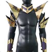 Image 2 of Burning Man Holographic Gold Edge Reflective Armor,Rave Festival Costume Armor Wear Outfits