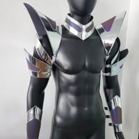 Image 4 of Burning Man Holographic Silver Edge Reflective Armor,Rave Festival Costume Armor Wear Outfits