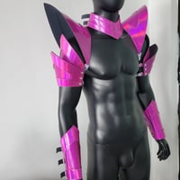 Image 3 of Burning Man Holographic Laser Rosered Armor,Rave Festival Costume Armor Wear Outfits