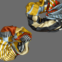 Image 4 of Big Juicy Stripped Scrunchies Ochre