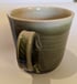 Hand throw, stoneware mug with green glaze Image 3