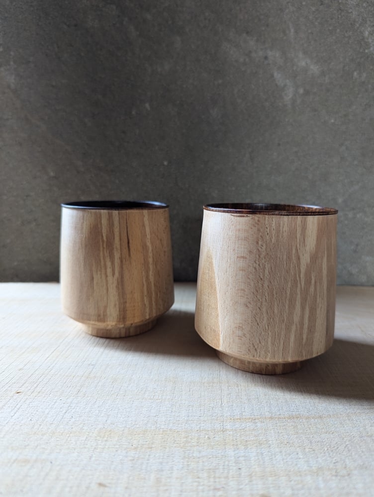 Image of Lacquered Beech cups