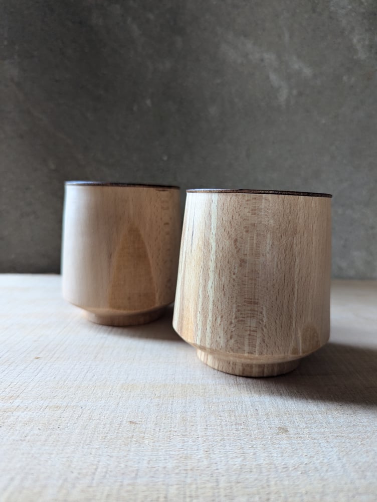 Image of Lacquered Beech cups