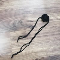 Image 2 of Women hand crochet rose choker (wool, black)