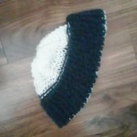 Image 1 of Unisex hand knit  block color beanies hat (recycled mohair blend)