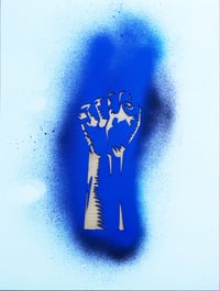 Raised Fist Stencil