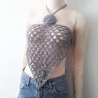 Image 1 of Women hand crochet bandana top