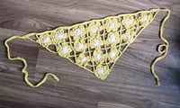 Image 4 of Women hand crochet flower bandana top 