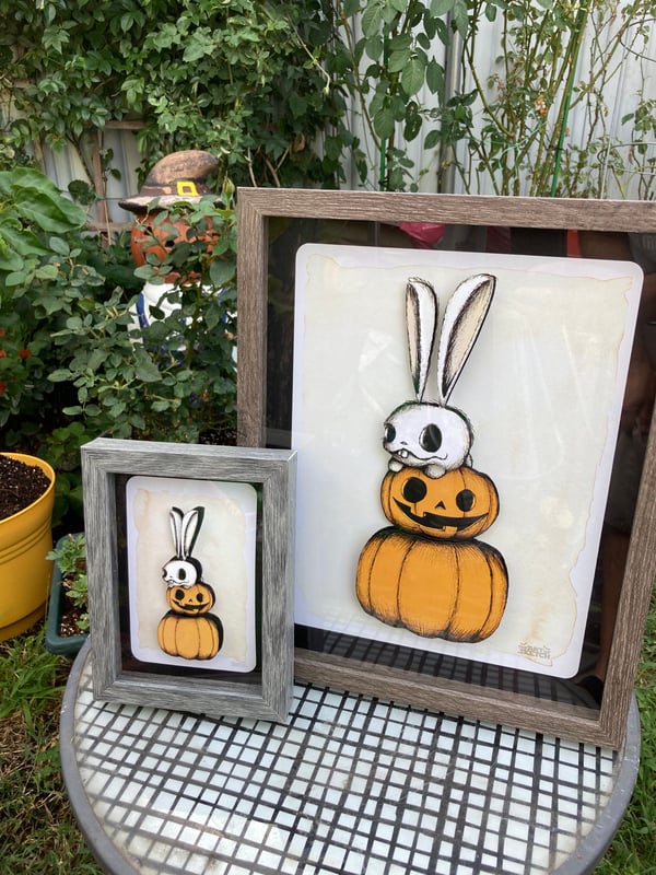 Image of "Bunny's Halloween" Shadow Box