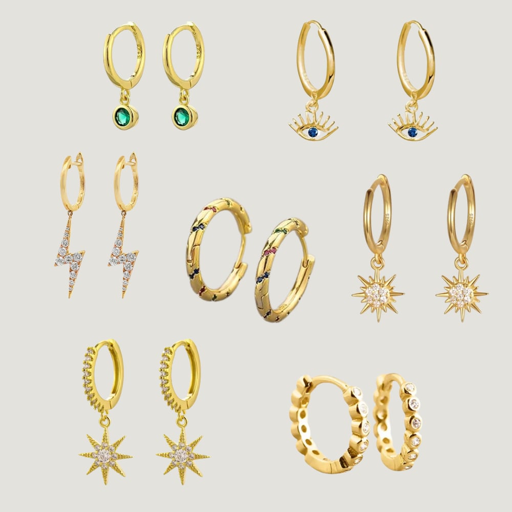 Image of Gold plated Huggies โจ