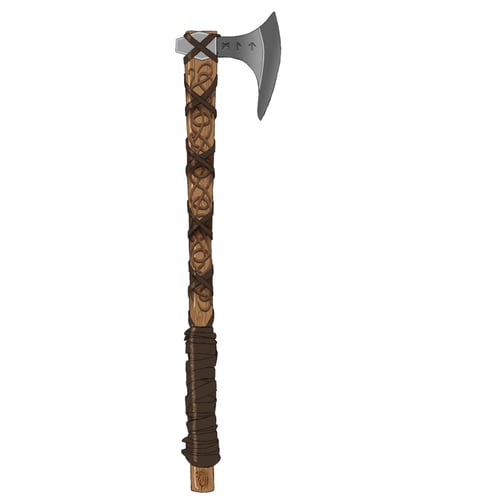 Image of Viking Axe and Skull