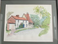 Image 4 of Vintage Watercolour Painting of South Dalton, East Yorkshire, by George H Frost 1978, Framed 