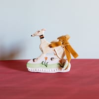 Image 1 of Hanging Whippet Ornament - Light brindle