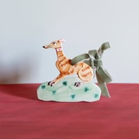 Image 1 of Hanging Whippet Ornament - Brindle Tan