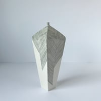 Image 1 of Tapered vessel with drawn lines 14.5cm