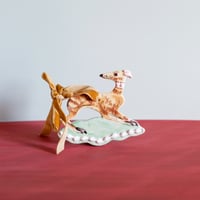 Image 1 of Hanging Whippet Ornament - Brindle with collar