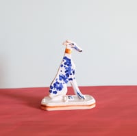 Image 1 of Miniature Whippet Ornament - Cobalt blue