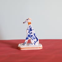 Image 2 of Miniature Whippet Ornament - Cobalt blue