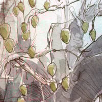 Image 3 of Original painting - "Sous le baobab" - Bénin - 30,5 x 50,5 cm