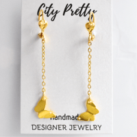 Image 1 of Butterfly Charm Earrings 