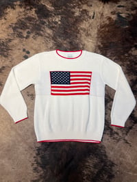 Image 1 of Ralph Lauren style American flag sweater 