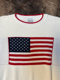 Image 2 of Ralph Lauren style American flag sweater 