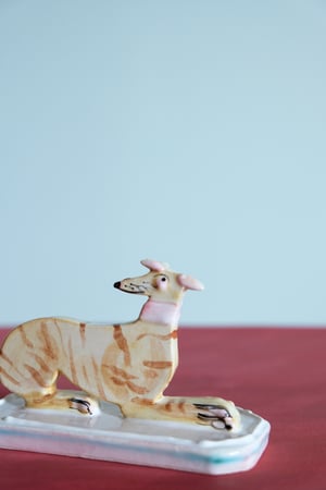 Image of Slight second - Miniature Whippet Ornament - light brindle